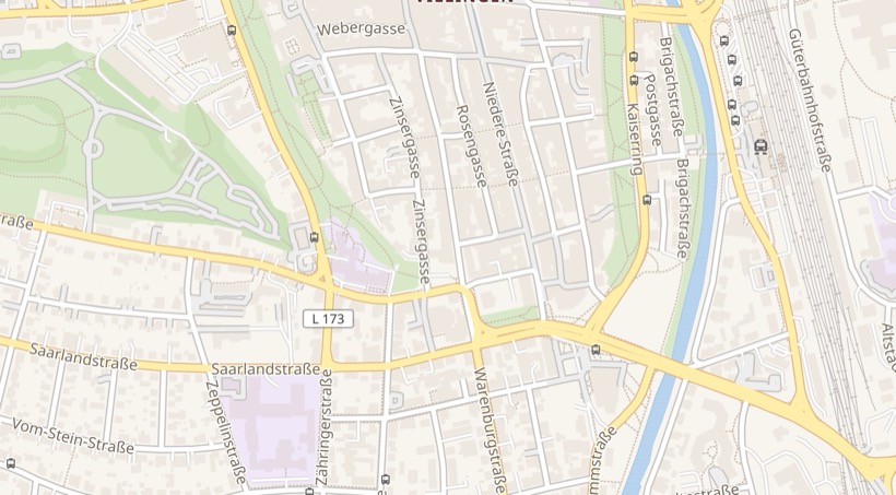 Standort auf der Karte: Färberstraße 62, 78050 Villingen-Schwenningen